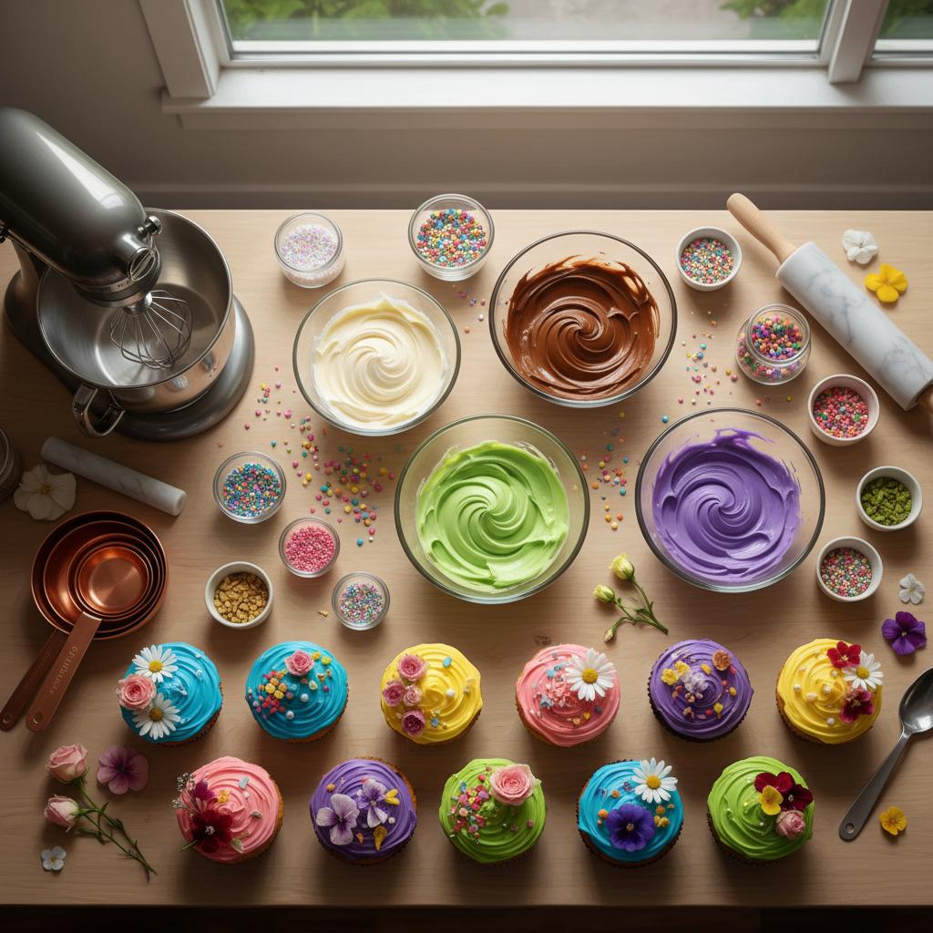 Modern baking studio - place where Sarah creates innovative cupcake recipes